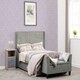 image 4 of Amelia Velvet 4ft 6in Double Storage Ottoman Bed Grey | Dark Grey