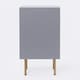 image 9 of OHS 3 Drawer Modern Ribbed Office Side Bedroom Nightstand Bedside Table Grey