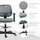 image 6 of Vinsetto Drafting Chair Tall Office Stand Desk Chair with Foot Ring, Arm, Wheel
