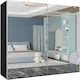 image 4 of Modern 200cm Sliding Mirrored Wardrobe with Drawers & Ample Storage | White, Black, Grey Grey | Grey200cm