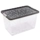 image 3 of 55L Set Of 9 Elegant Jasmine Leaves Home Living Room Bedroom Storage Boxes With Clip Locked Lids N/A