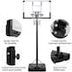 image 4 of Yaheetech Portable Basketball Hoop System 228 - 303 cm Hoop Height Adjustment Black