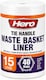 image 1 of Hero 15L White Tie Handle Bin Liners - Pack of 40 Small Waste Basket Bags for Bathroom, Bedroom, Office & Utility Bins