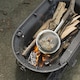 image 3 of Kikkerland Huckleberry Popcorn Maker Portable Campfire Basket for Popping Kernels