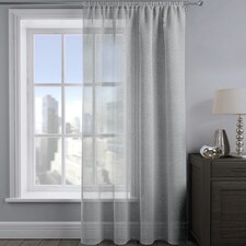 Velosso Alessandria Sparkle Slot Top Voile Panel - 137cm x 137cm Silver | Silver