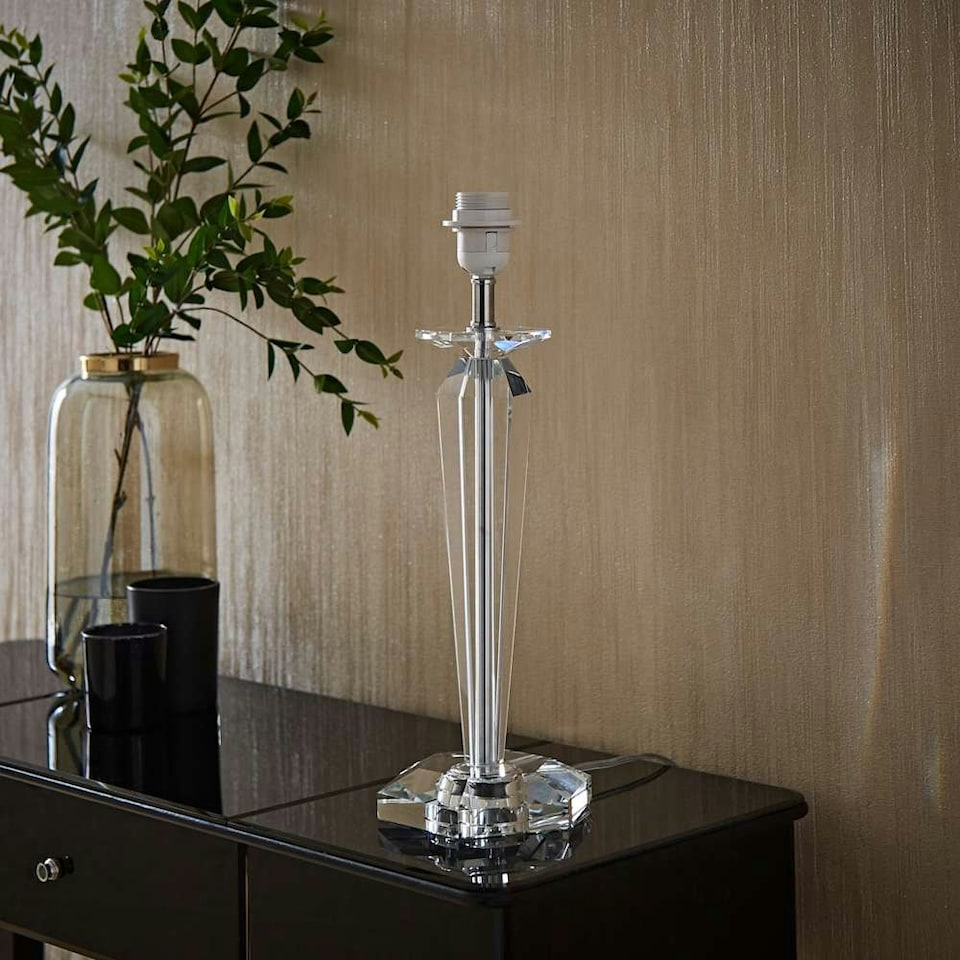 image 1 of ValueLights Modern Clear Genuine K9 Crystal Table Lamp Base