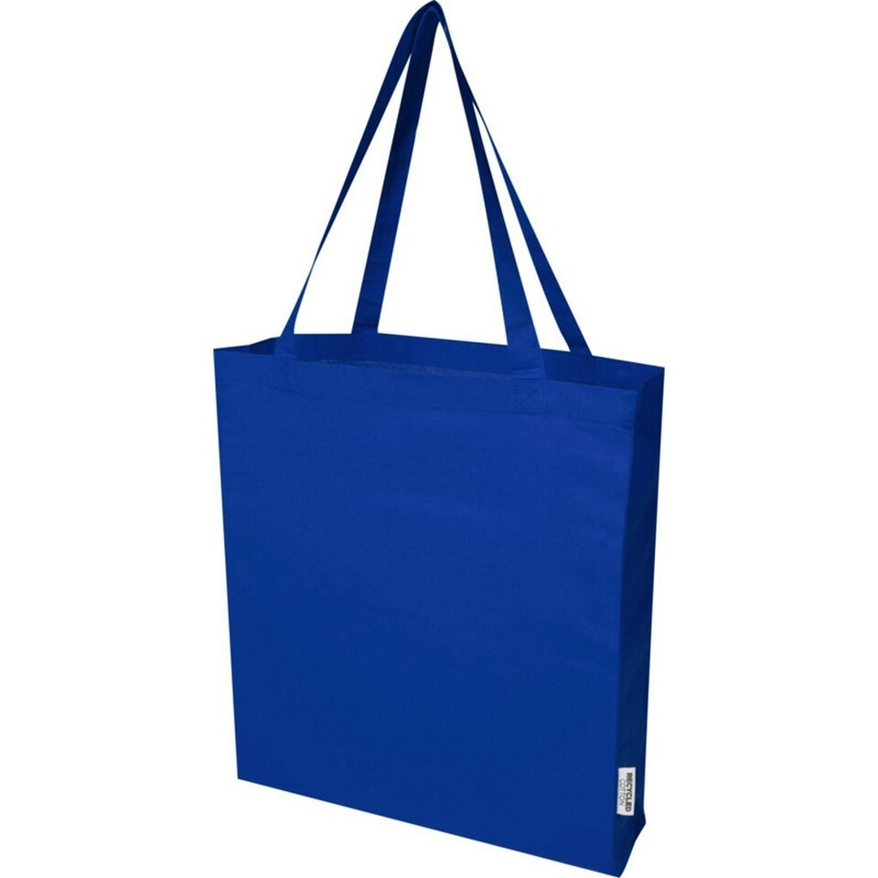 image 1 of Madras Recycled Cotton Gusseted Tote Bag - Royal Blue - One Size Blue