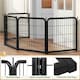 image 4 of Yaheetech 6-Panel Metal Dog Playpen, 60 × 60 cm Black