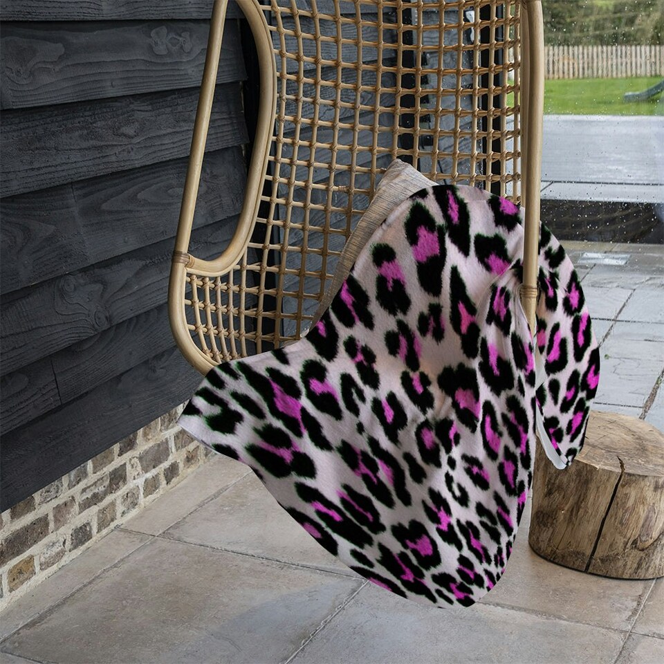 image 1 of Pink Fluffy Leopard (Blanket)