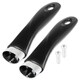 image 1 of SPARES2GO Frying Pan Handle Curved Black Bakelite Saucepan Pot Cookware Replacements (200mm, Pack of 2) Black
