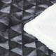 image 4 of Homescapes Dark Grey Geometric Triangle Velvet Throw - 200 x 230 cm | Grey | 1