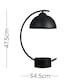image 3 of ValueLights Contemporary Matt Black Crescent Frame Dome Table Lamp