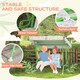 image 3 of AIYAPLAY Kids Garden Swing Chair, Swing Seat with Adjustable Canopy | Green