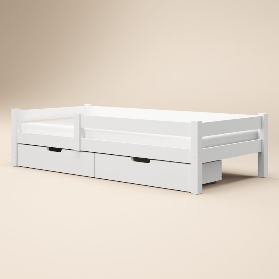 image 1 of Flair Milo Single Bed with Storage Pine White