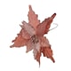 image 8 of 68cm Frosted Light Coral Pink Poinsettia Stem Christmas Decoration