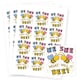 image 1 of What Will it Bee Gender Reveal Square Stickers 65mm - Sheet of 12
