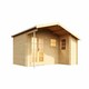 image 2 of Little Rock-Log Cabin, Wooden Garden Room, Timber Summerhouse, Home Office - L558.7 x W480 x H245.1 cm Brown