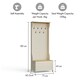 image 8 of VonHaus Hallway Unit Coat Stand with Shoe Storage Bench Cream | One Size