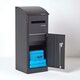 image 6 of SMART PARCEL BOX® Extra-Large Slanted Top Front Access Black Black