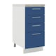 image 1 of JD Greta Adjustable Legs Kitchen Drawer Unit 400mm Storage Cabinet With Door Shelf 40cm - Navy Blue Matt With Worktop