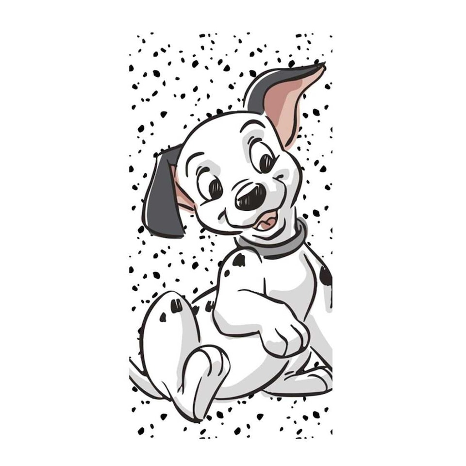 101 Dalmatians Lucky Beach Towel | White | White/Black | One Size | 1