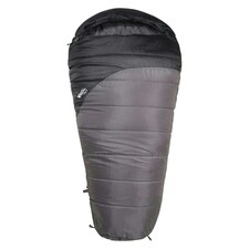 Mountain Warehouse Summit Sleeping Bag Adult Mummy Camping Hiking Winter Warm Left Handed Zip - Regular Length (200cm) Grey