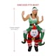 image 5 of Santa Pick Me Up Costume with Green Elf Costume | Multi | M