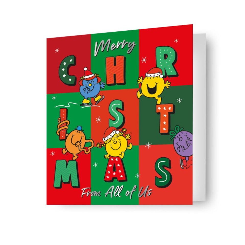 MR MEN AND LITTLE MISS FROM ALL OF US CHRISTMAS CARD
