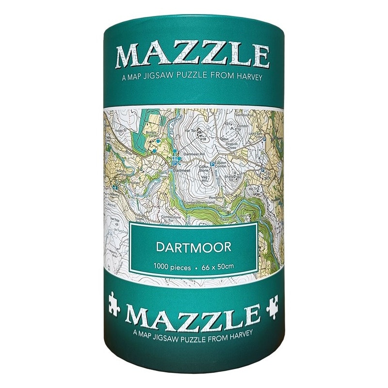 Harvey Maps Dartmoor Mazzle Map Jigsaw Puzzle 1000pcs | Size: 1000 Pieces
