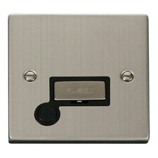 SE HOME Stainless Steel 13A Fused Ingot Connection Unit With Flex Black | Stainless Steel