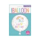 image 2 of Rainbow & Unicorn Happy Birthday Round Foil Balloon 18"