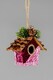 image 4 of Pink Birdhouse 10x11cm - Christmas Hanging Decoration