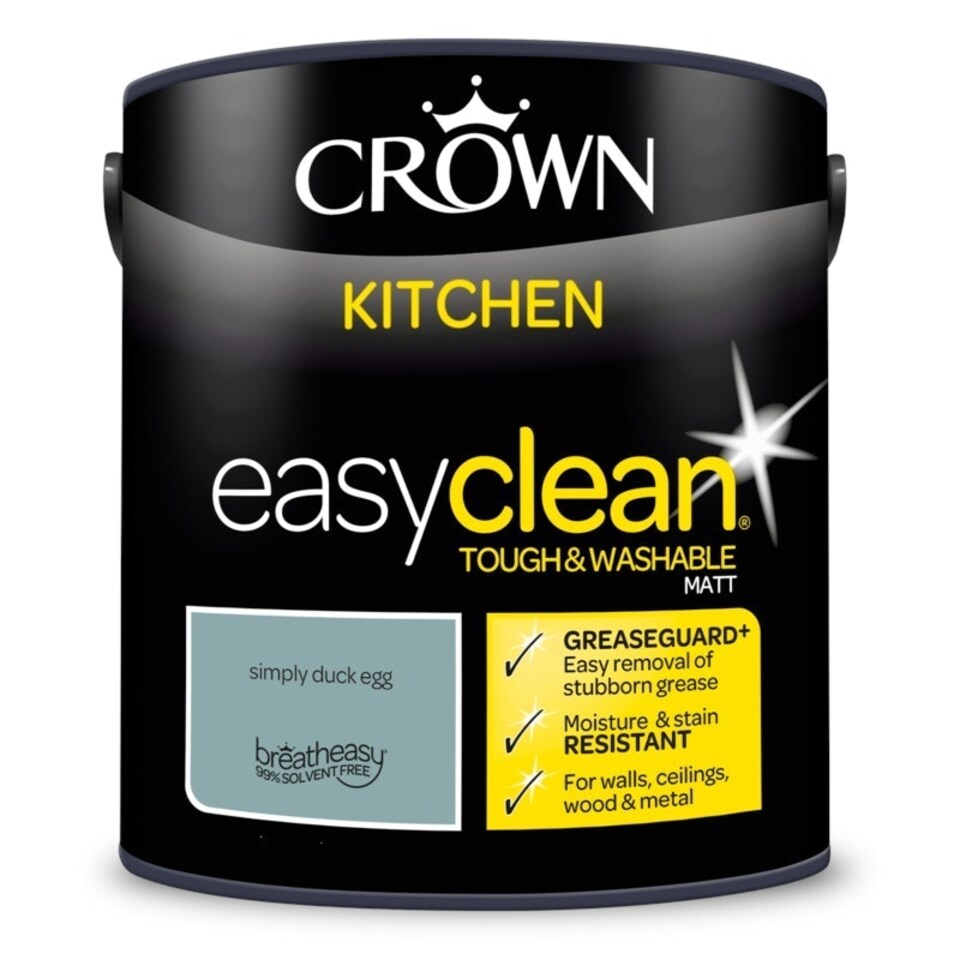 image 1 of Crown Easyclean Kitchen Matt 2.5L Simply Duck Egg