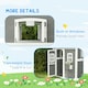 image 6 of Outsunny Wooden Wendy House for Kids with Floor, for Gardens, Patios - Grey