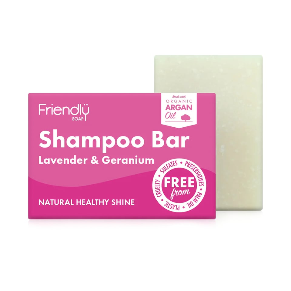 Lavender & Geranium Shampoo Bar 95g (Friendly Soap)