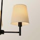 image 5 of ValueLights Kincaid 3 Arm Black Chandelier Ceiling Light Taper Shades and Bulbs