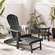 image 2 of Vonhaus Westport Black Adirondack Garden Chair HDPE with Reclining Backrest