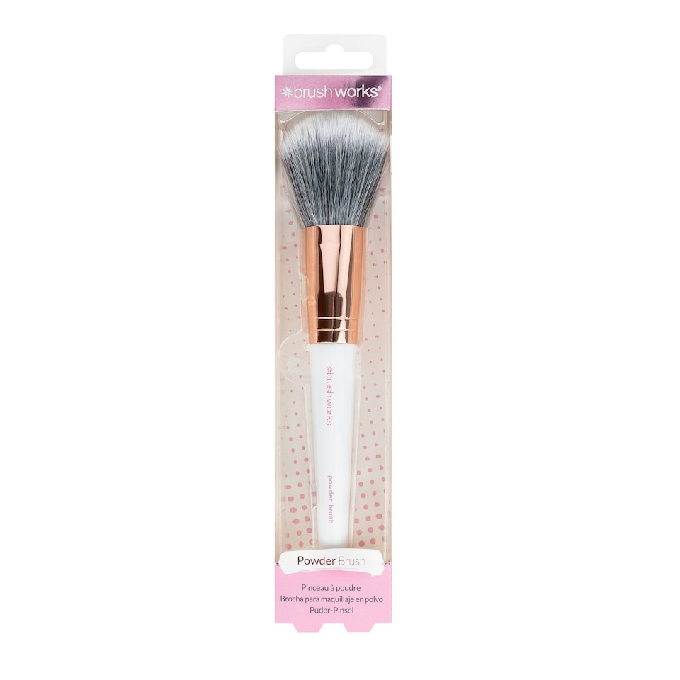 image 1 of Brushworks White & Gold Powder Brush