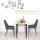 image 5 of HOMCOM Set Of 2 Quilted PU Leather Dining Chairs 4 Legs Grey