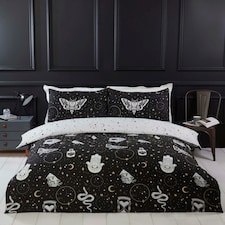 Gothic Magick Microfibre Reversible Duvet Set with Pillowcase Multi | King