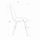 image 8 of Core Products Aspen Dining Set - Rectangular Table and Four Brown Fabric Upholstered Chairs, H75.0cm x W80.0cm x L120.0cm Brown
