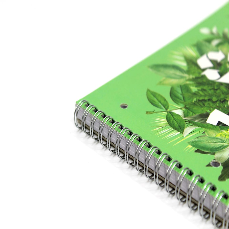 image 1 of Silvine A4+ Premium Recycled Wirebound Notebook, Lined with margin, 120 pages of 100% Recycled Paper. Ref R102 [Pack of 5], White