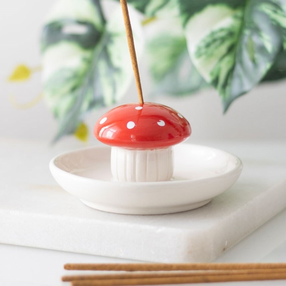image 1 of Mushroom Plate Incense Stick Holder