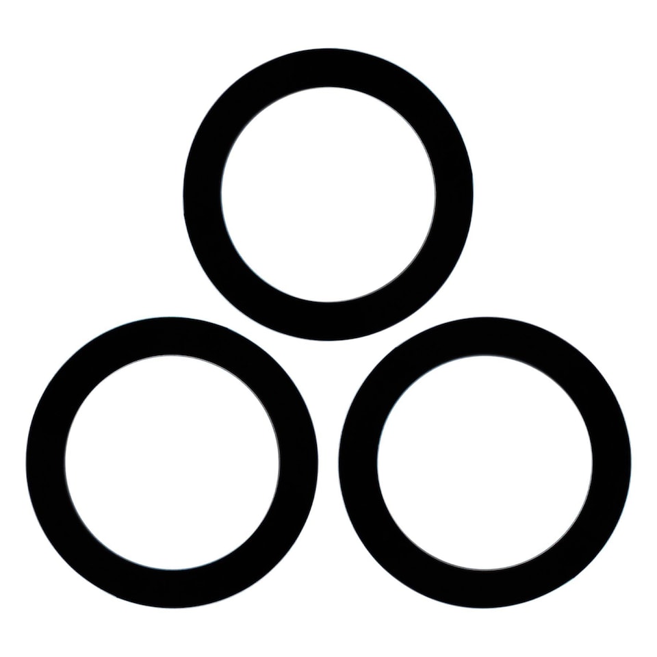 image 1 of Argon Tableware Glass Storage Jar Seals - Medium - Black - Pack of 6