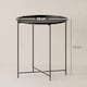 image 7 of Outsunny 46cm Round Garden Table Side Table with Removable Tray, Black