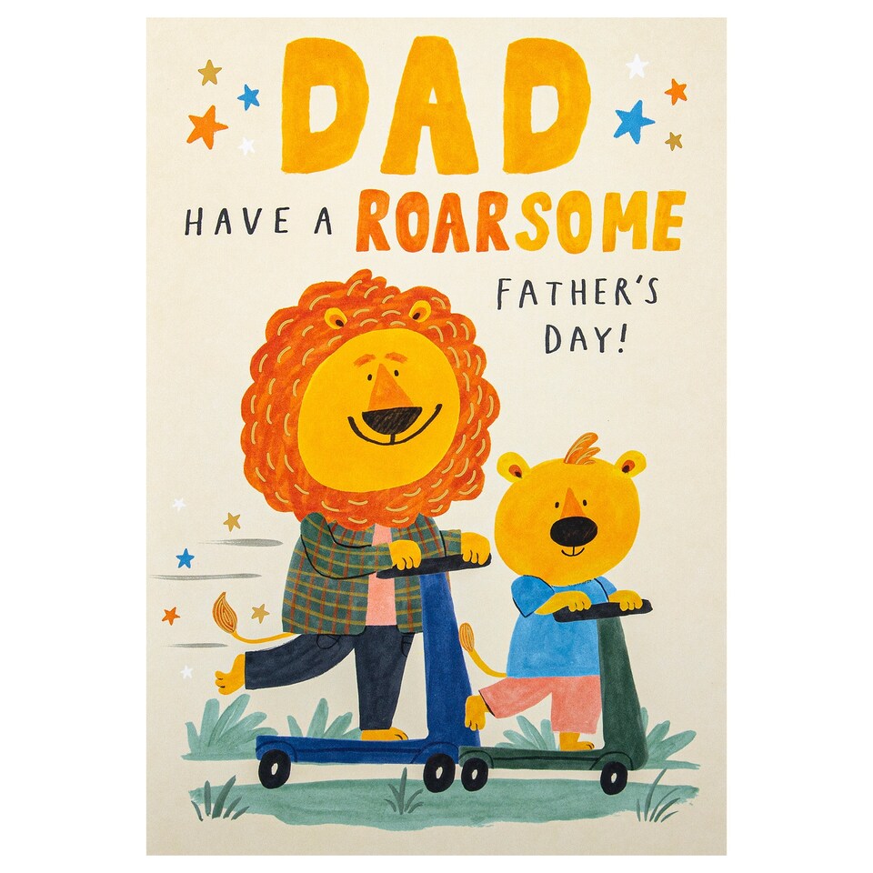 image 1 of Hallmark Father's Day Card For Dad - Cute 3D Lion And Cub Design