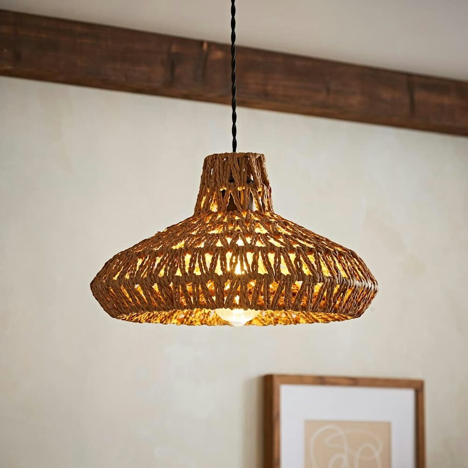 image 1 of ValueLights Natural Woven Natural Ceiling Pendant Light Shade Weave Rope Lampshade