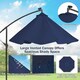 image 7 of COSTWAY 10FT Cantilever Parasol Patio Offset Umbrella LED Lights Blue