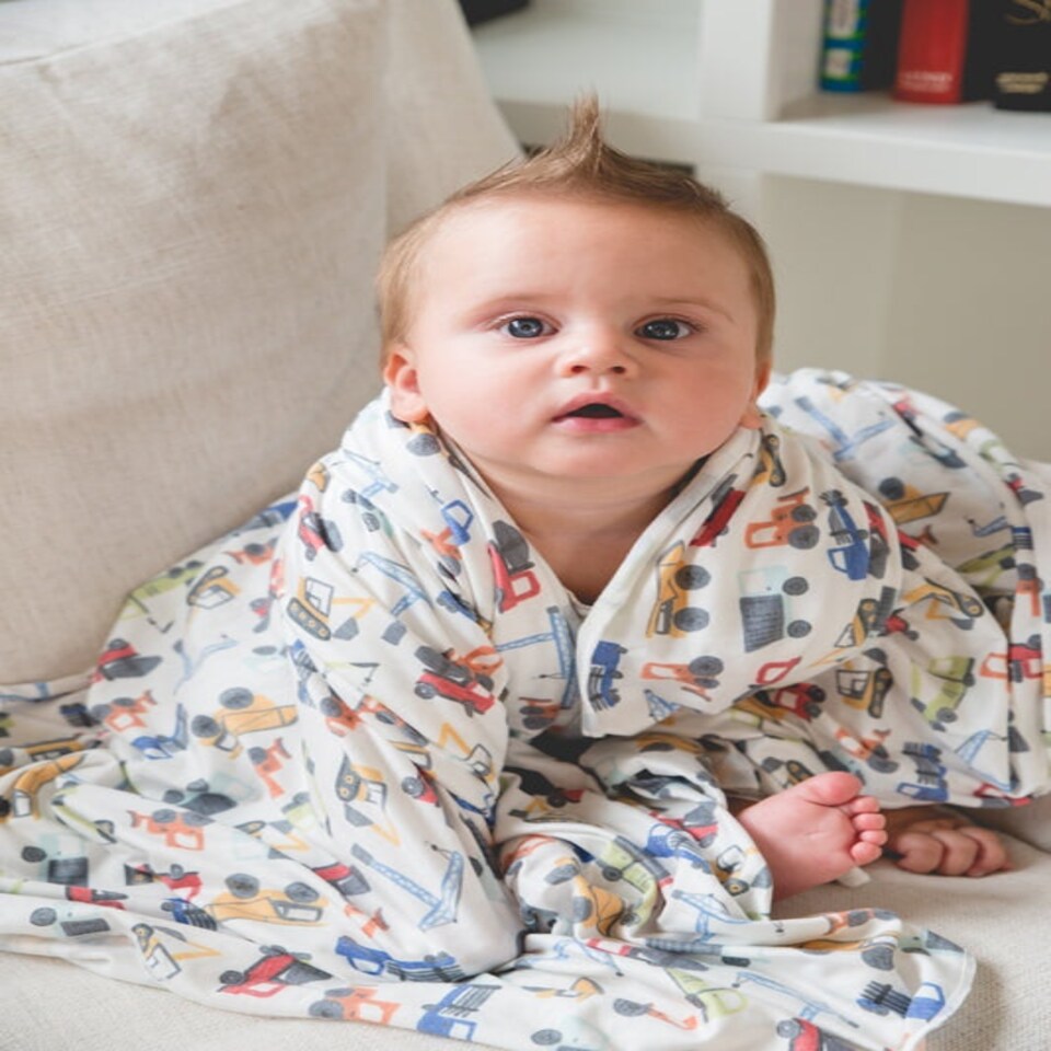 image 1 of Copper Pearl Knitted Swaddle Blanket Diesel