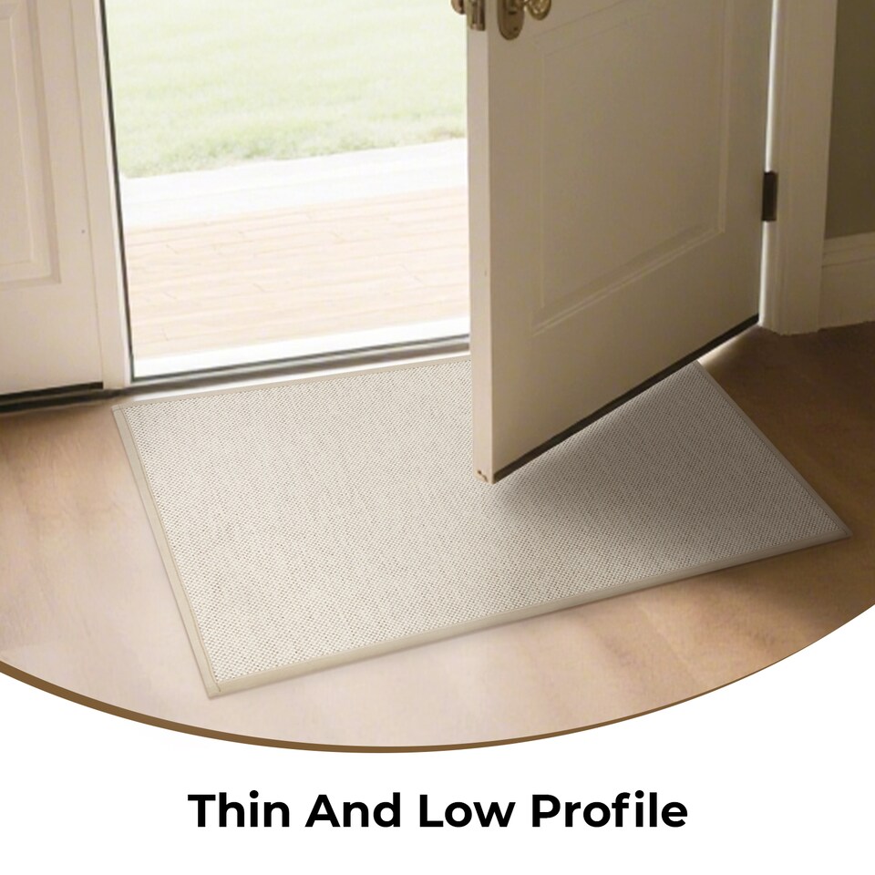 image 1 of Marlow 2PC Non Slip Rubber Woven Door Mat Hallway Kitchen Rug